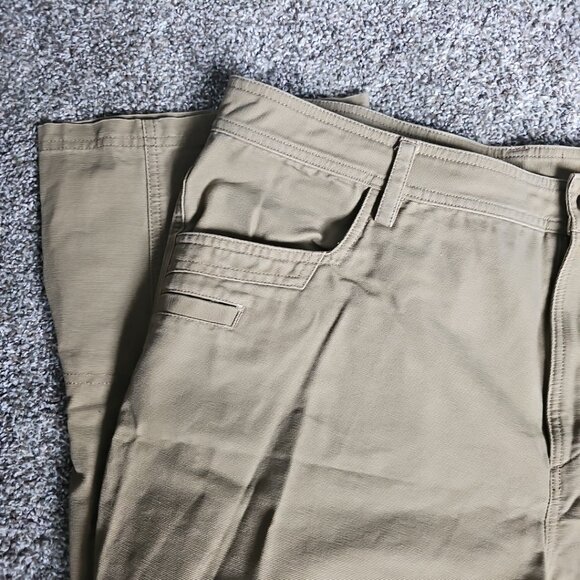 Under Armour Tan/Red Logo Kahki Mens Waist Size 40x32 Loose Fit Denim Jeans - Picture 7 of 12